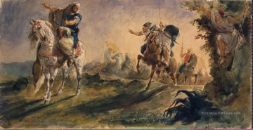  Arab Galerie - Delacroix Eugène ZZZ Arabe Cavaliers sur la Mission de Scoutisme
